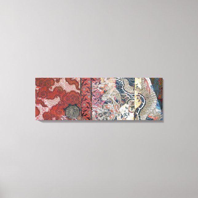 Impressão Em Tela Tapeçaria do Dragão da Seda (Frente)