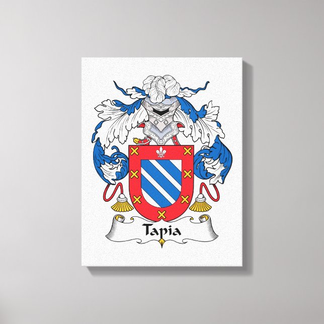 Impressão Em Tela Tapia Family Crest (Frente)