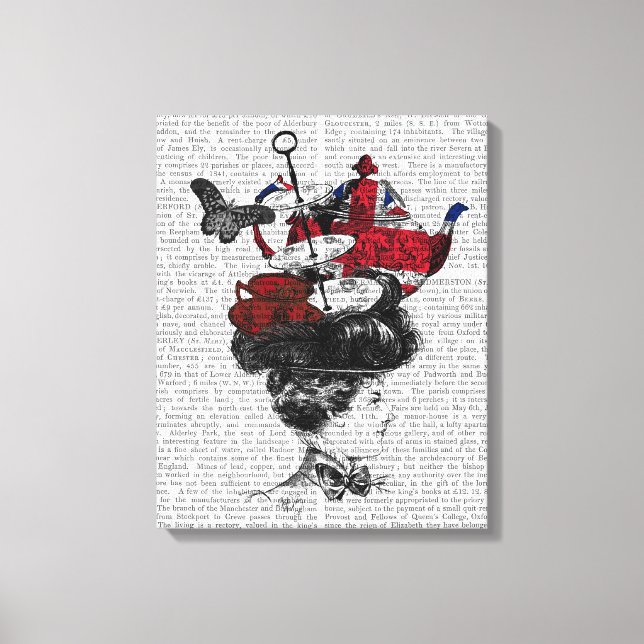 Impressão Em Tela Tarde Britânica Tea Hat (Frente)