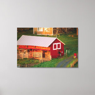 Impressão Em Tela Tarefas da manhã na fazenda. EUA, Vermont,