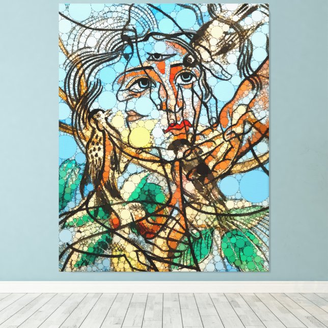 Impressão Em Tela Tarin, Infinity Dots by After Francis Picabia (Insitu(piso de madeira))