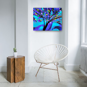 Impressão Em Tela tartaruga-abstrato colorida e moderna-púrpura