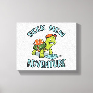Impressão Em Tela Tartaruga de Aventura