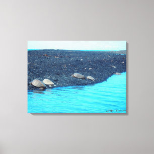 Impressão Em Tela Tartarugas de tela cênica de Kiholo Bay Hawaii