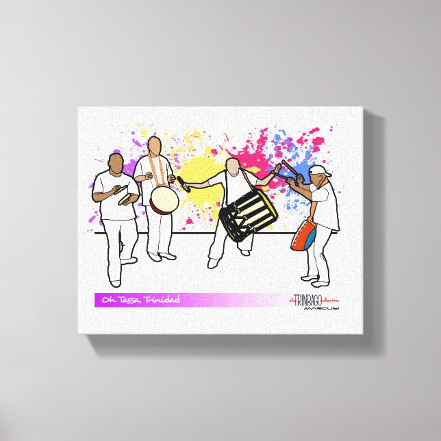 Impressão Em Tela Tassa Banda, Trinidad e Tobago (Frente)