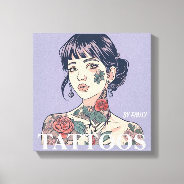 Impressão Em Tela Tattoos Salon (Frente)