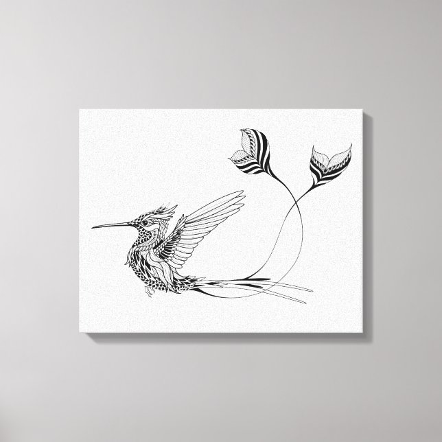 Impressão Em Tela Tatuagem de aves psicodélicas 6 (Frente)