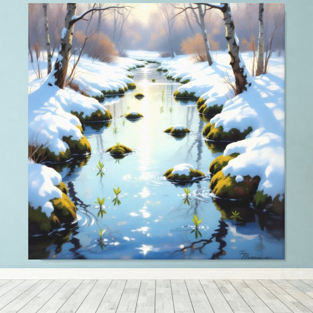 Impressão Em Tela Tauwetter am Meadow Brook  (Insitu(piso de madeira))