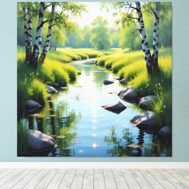 Impressão Em Tela Tauwetter am Meadow Brook  (Insitu(piso de madeira))