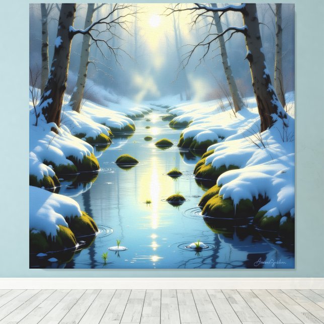 Impressão Em Tela Tauwetter am Meadow Brook  (Insitu(piso de madeira))