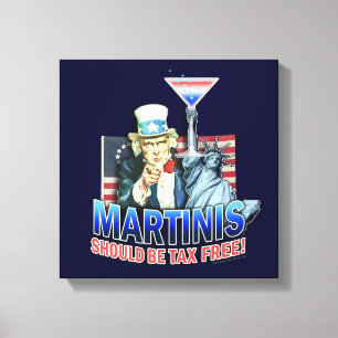 Impressão Em Tela Tax Free Martini Galeria em Tela Enrolada