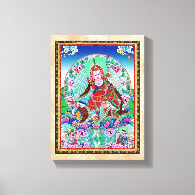 Impressão Em Tela Tbetão oriental legal thangka Padmasambhava (Frente)