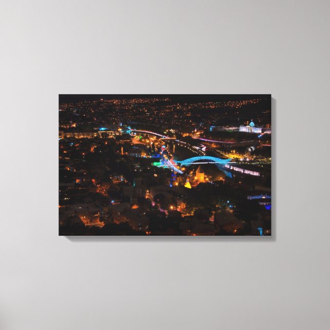 Impressão Em Tela Tbilisi à noite (Frente)
