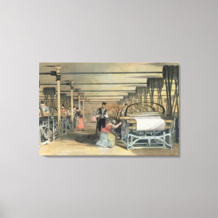 Impressão Em Tela Tear de poder que tece, 1834