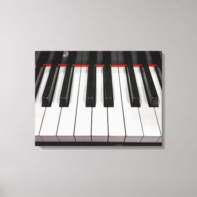 Impressão Em Tela teclas de piano (Frente)