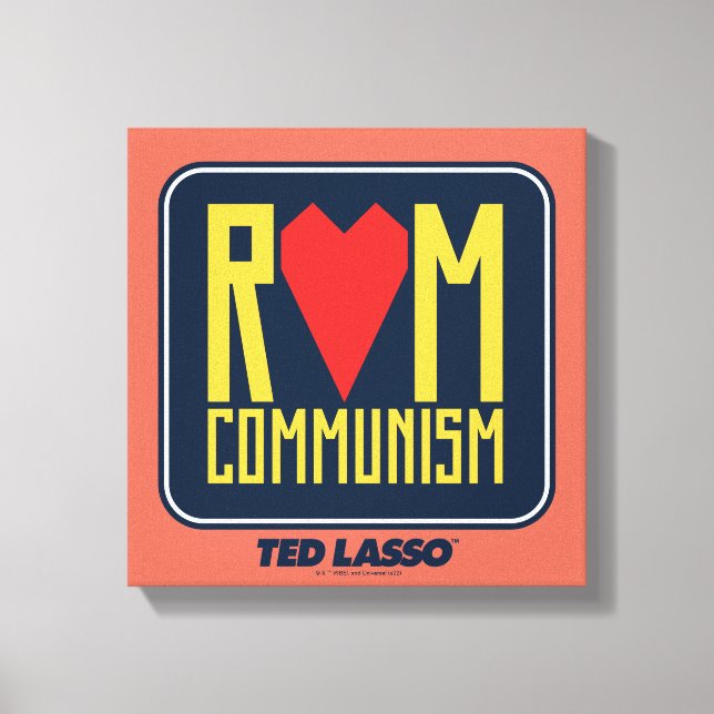 Impressão Em Tela Ted Lasso | Rom Comunismo Gráfico (Frente)