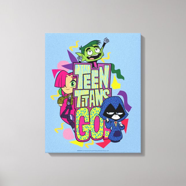 Impressão Em Tela Teen Titans Go! | Logotipo Impresso "Raparigas" (Frente)