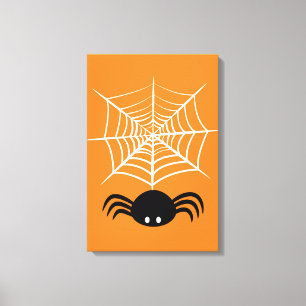 Impressão Em Tela Teia de Aranha de Halloween