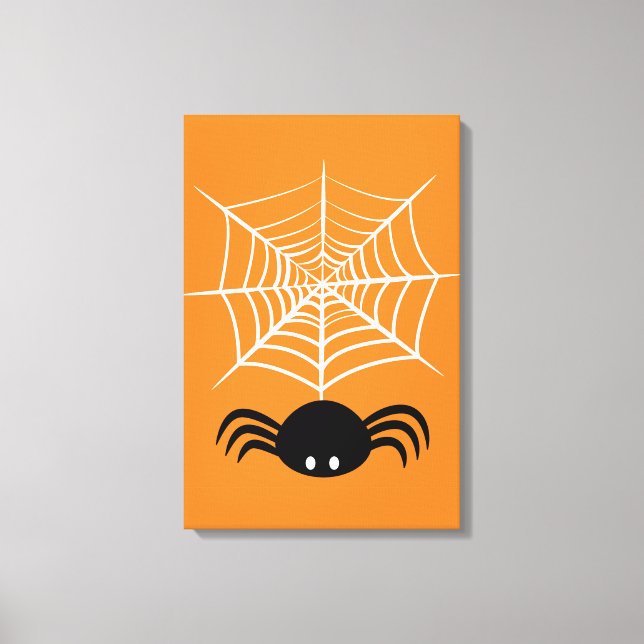 Impressão Em Tela Teia de Aranha de Halloween  (Frente)