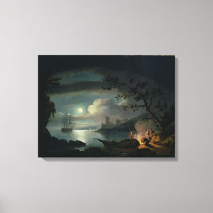 Impressão Em Tela Teignmouth pelo luar