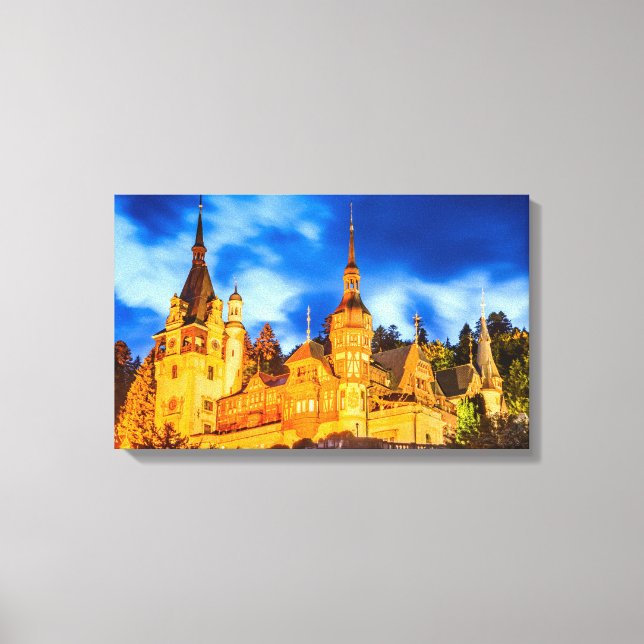 Impressão Em Tela Tela castelo Peles Sinaia (Frente)