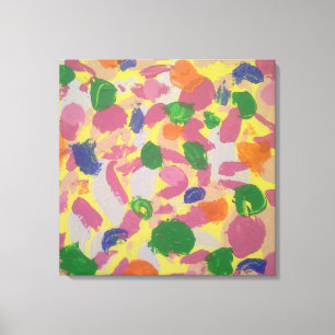 Impressão Em Tela Tela de Abstrato de Arte Colorida Brushstrokes