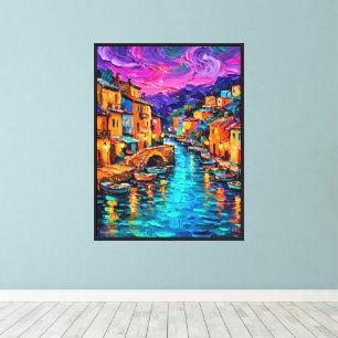 Impressão Em Tela Tela de Aldeia Europeia Expressionista Abstrata