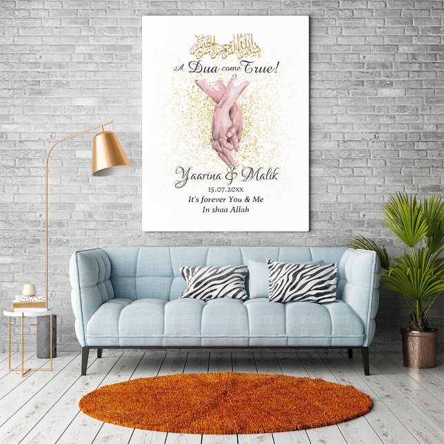 Impressão Em Tela Tela de apresentação personalizada do Casal muçulm (Criador carregado)