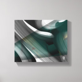 Impressão Em Tela Tela de Arte Abstrata Trend 10x8" Preto Branco Ver