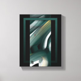 Impressão Em Tela Tela de Arte Abstrata Trend 8x10" Preto Branco Ver