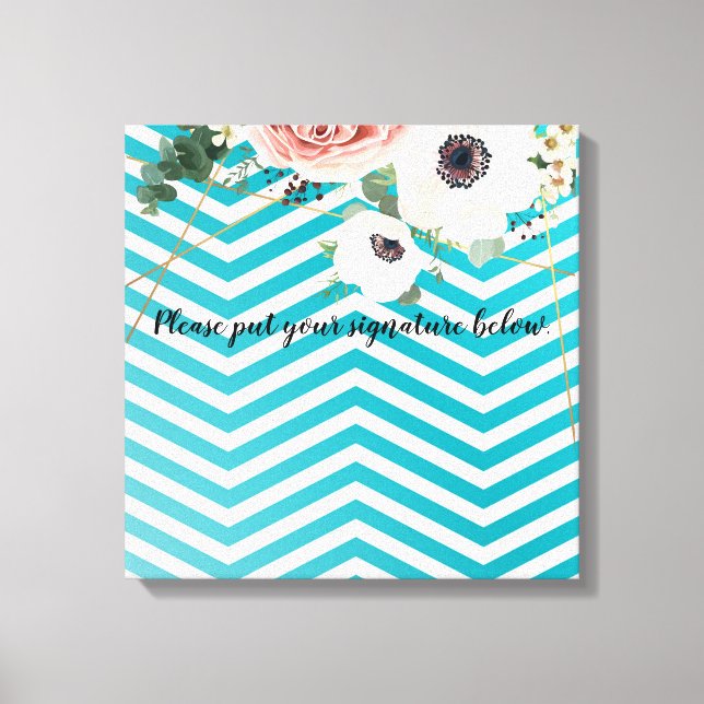 Impressão Em Tela Tela de assinatura de 20"x20", tela de desenhoRosa (Frente)