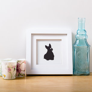 Impressão Em Tela Tela de impressão Terrier Silhouette desenhada à m