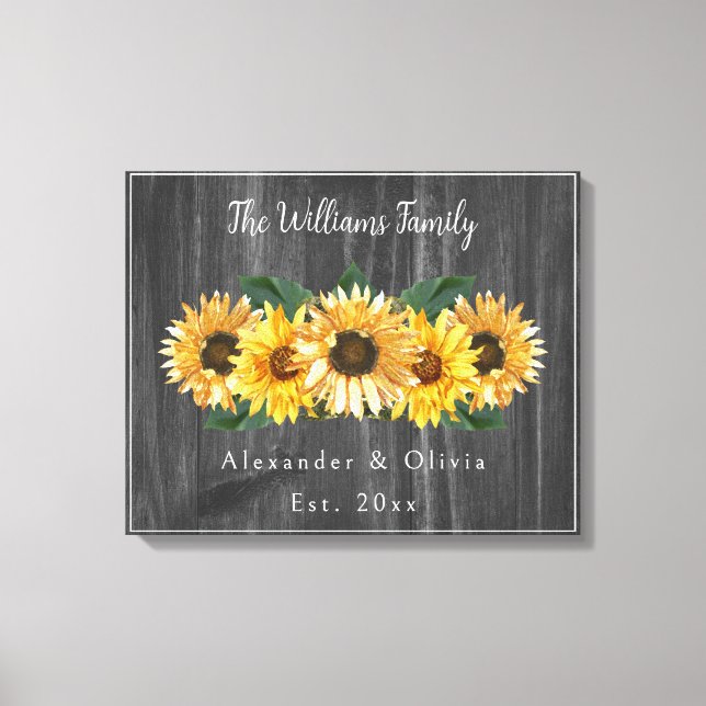 Impressão Em Tela Tela De Invólucro De Girassol Com Tempo Úrtico (Frente)