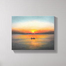 Impressão Em Tela Tela de pintura acrílica e sunset