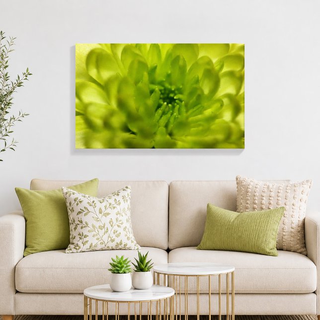 Impressão Em Tela Tela embrulhada em Mum verde Chartreuse (Chartreuse Green Mum Wrapped Canvas Print)