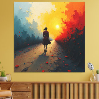 Impressão Em Tela Tela Enrolada Premium de Menina_Pintura
