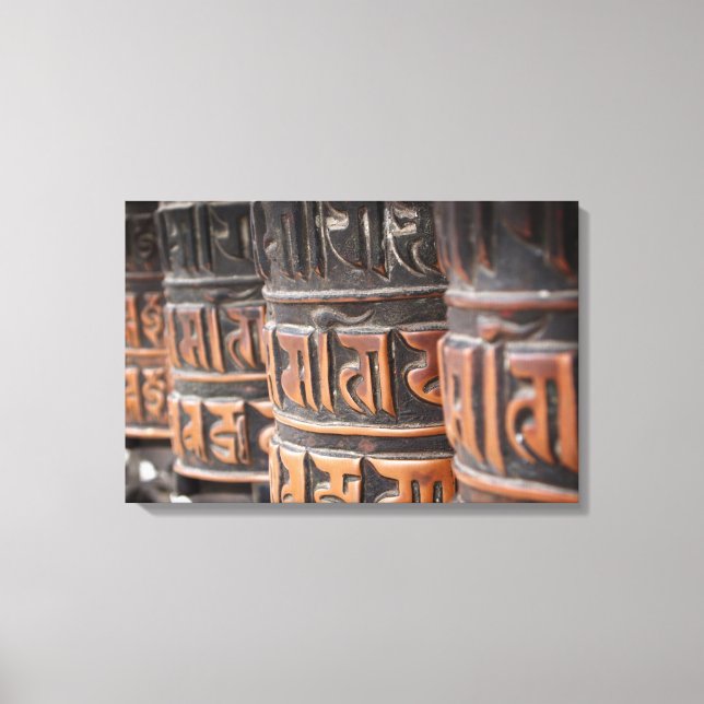 Impressão Em Tela Tela impressa das rodinhas budistas (Frente)