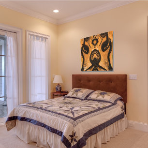 Impressão Em Tela Tela Líquida Mármore Abstrato Marrom Única