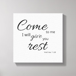 Impressão Em Tela Tela Matthew 11:28 | Dê Você Descanso