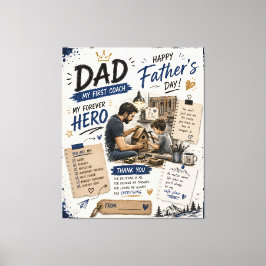 Impressão Em Tela Tela Personalizada Papai Meu Primeiro Treinador