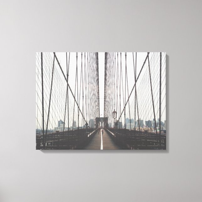 Impressão Em Tela Tela Ponte de Brooklyn Moderna (Frente)