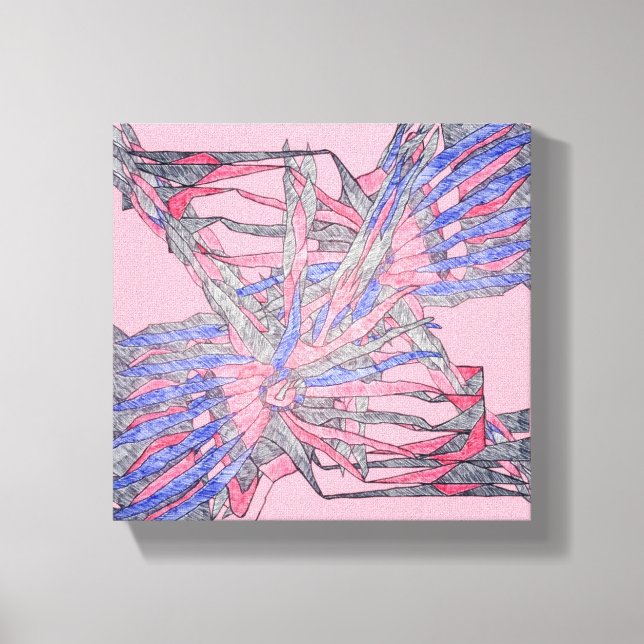 Impressão Em Tela Tela Rapsódia Abstrata da Corrente (Frente)