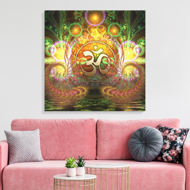 Impressão Em Tela Tela Sonhos Aum Dourados (Insitu(Sala de estar))