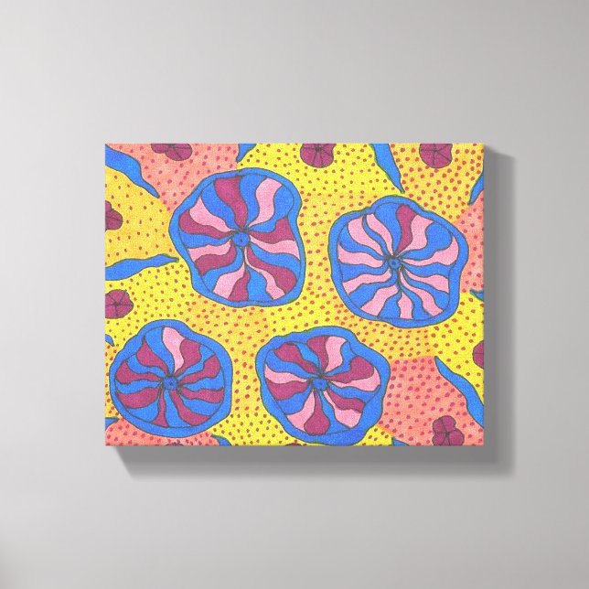 Impressão Em Tela Telas de desenho do Jardim Flor Brilhante Futuríst (Frente)