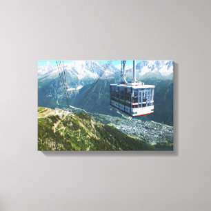 Impressão Em Tela Teleférico sobre Chamonix, França