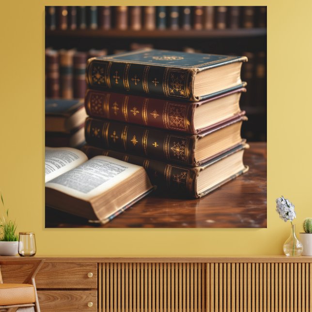 Impressão Em Tela Tempel des Wissens – Die ewige Bibliothek   (Insitu(Sala de estar))