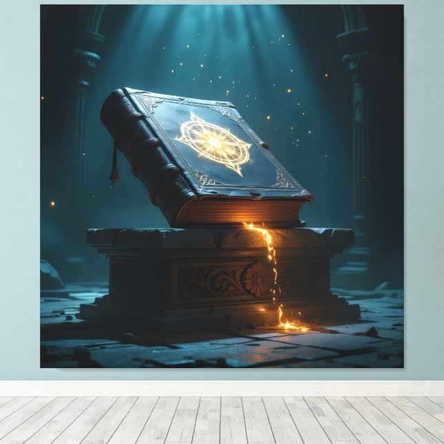 Impressão Em Tela Tempel des Wissens – Die ewige Bibliothek   (Insitu(piso de madeira))