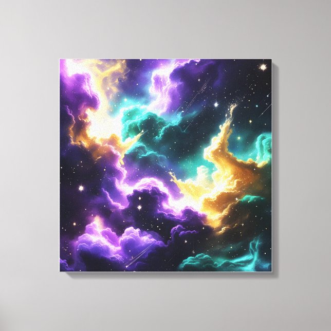 Impressão Em Tela Tempestade de cor galáctica (Frente)