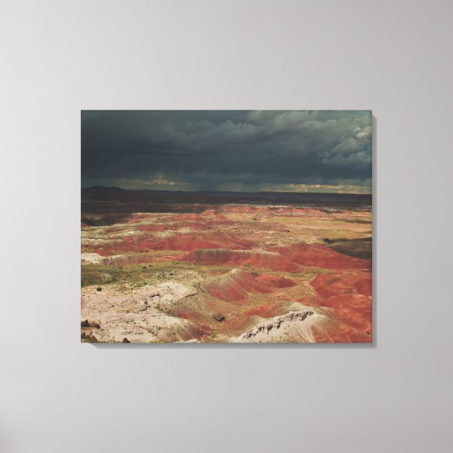 Impressão Em Tela Tempestade no deserto pintado (Frente)