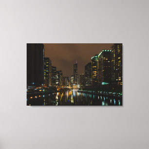 Impressão Em Tela Tempestade se formando sobre Chicago